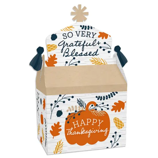Big Dot of Happiness Happy Thanksgiving - Treat Box Party Favors - Fall Harvest Party Goodie Gable Boxes - Set of 12 {1}