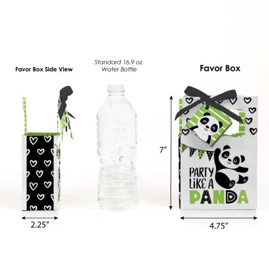 Big Dot of Happiness Party Like a Panda Bear - Baby Shower or Birthday Party Favor Boxes - Set of 12 {3}