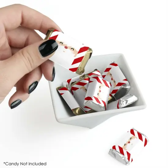 Big Dot of Happiness Jolly Santa Claus - Mini Candy Bar Wrappers Sticker - Christmas Party Small Favors - 40 Count {3}