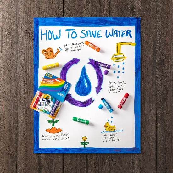 Crayola Project Quick Dry Paint Sticks 6/Pkg-Assorted Colors {7}