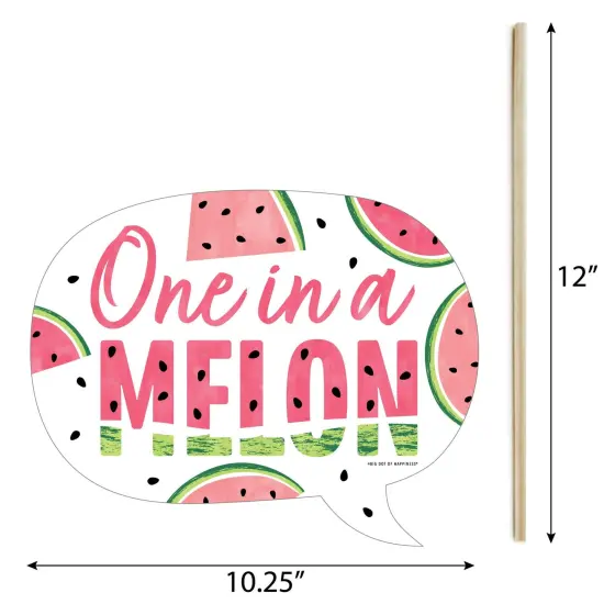 Big Dot of Happiness Funny Sweet Watermelon - Fruit Party Photo Booth Props Kit - 10 Piece {6}