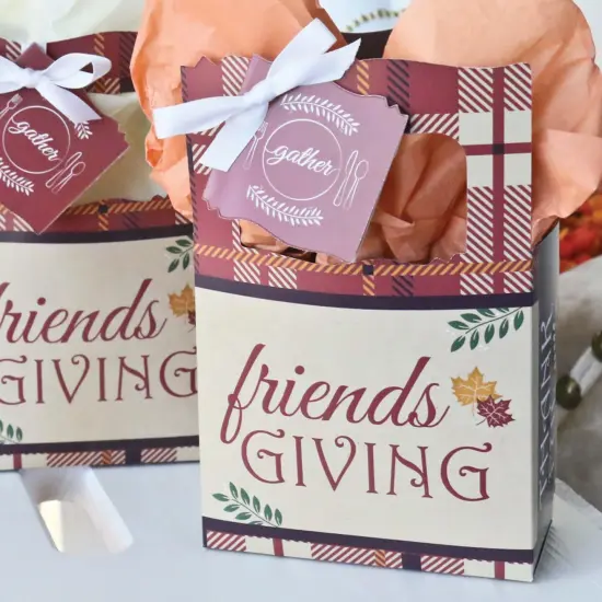 Big Dot of Happiness Friends Thanksgiving Feast - Friendsgiving Party Favor Boxes - Set of 12 {3}