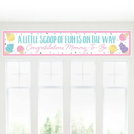 Big Dot of Happiness Scoop Up The Fun - Ice Cream - Sprinkles Baby Shower Party Decorations Party Banner {6}