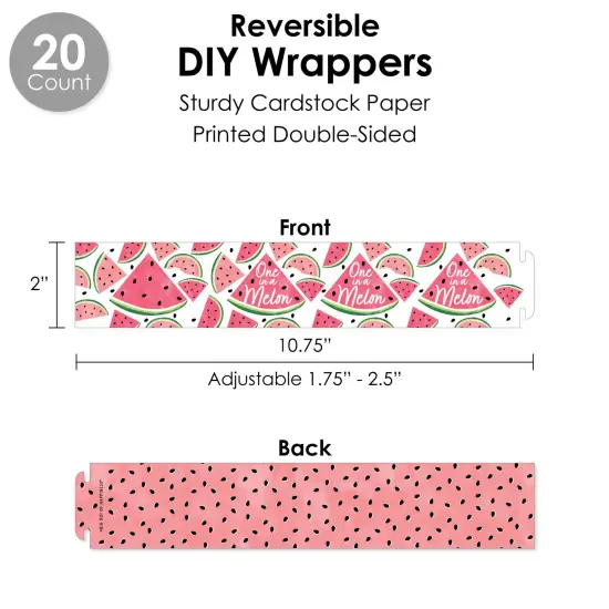 Big Dot of Happiness Sweet Watermelon - Fruit Party Favors and Cupcake Kit - Fabulous Favor Party Pack - 100 Pieces {4}