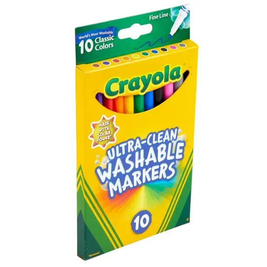 Crayola Ultra-Clean Fine Line Washable Markers 10/Pkg-Classic Colors {2}