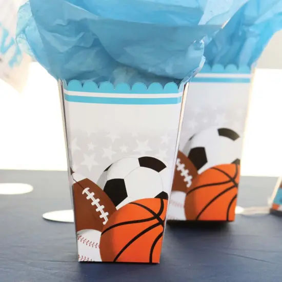 Big Dot of Happiness Go, Fight, Win - Sports - Baby Shower or Birthday Party Favor Popcorn Treat Boxes - Set of 12 {7}