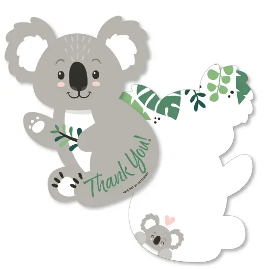 Big Dot of Happiness Koala Cutie - Shaped Thank You Cards - Bear Birthday Party and Baby Shower Thank You Note Cards with Envelopes - Set of 12 {1}