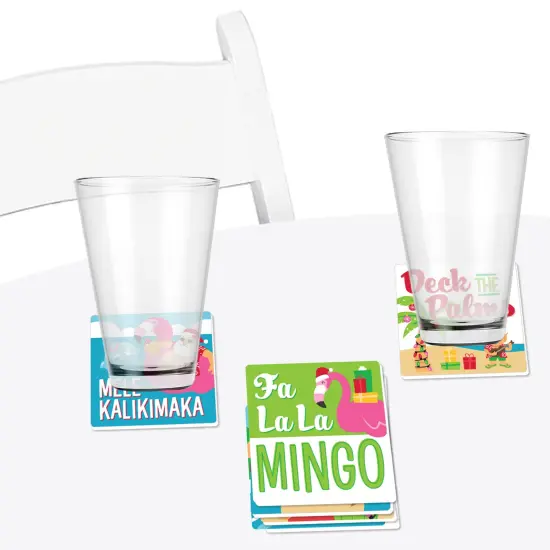 Big Dot of Happiness Tropical Christmas - Funny Beach Santa Holiday Party Decorations - Drink Coasters - Set of 6 {4}