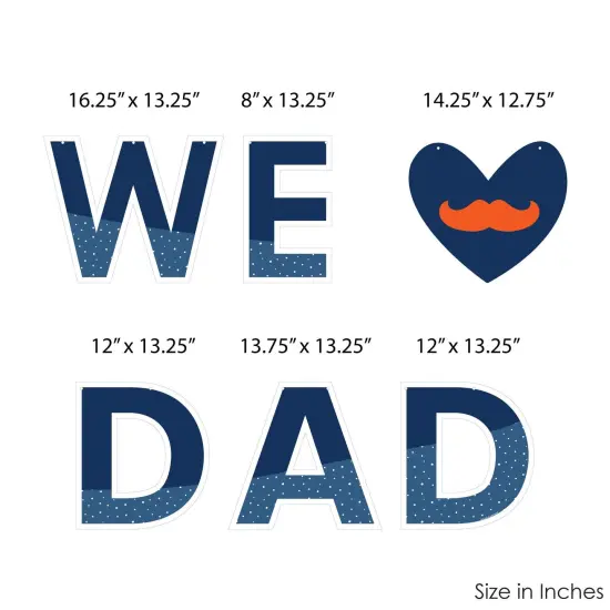 Big Dot of Happiness Happy Father's Day - Large We Love Dad Party Decorations - We Love Dad - Outdoor Letter Banner {7}