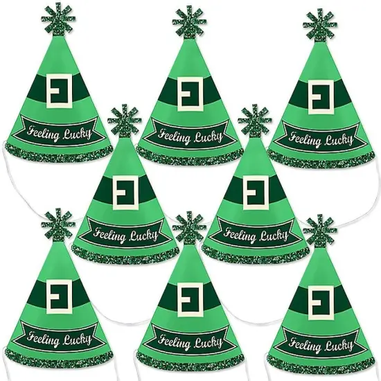 Big Dot of Happiness St. Patrick's Day - Mini Cone Saint Paddy's Day Party Hats - Small Little Party Hats - Set of 8 {1}
