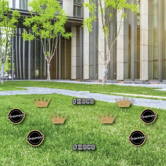 Big Dot of Happiness Hoco Dance - Crown Lawn Decorations - Outdoor Homecoming Yard Decorations - 10 Piece {3}