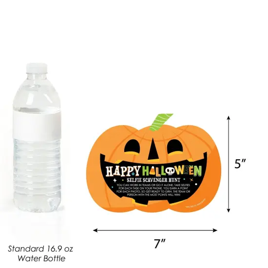 Big Dot of Happiness Jack-O'-Lantern Halloween - Selfie Scavenger Hunt - Kids Halloween Party Game - Set of 12 {4}