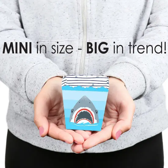 Big Dot of Happiness Shark Zone - Party Mini Favor Boxes - Jawsome Party or Birthday Party Treat Candy Boxes - Set of 12 {6}