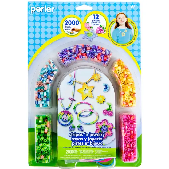 Perler Fused Bead Kit-Stripes 'n Jewelry {1}