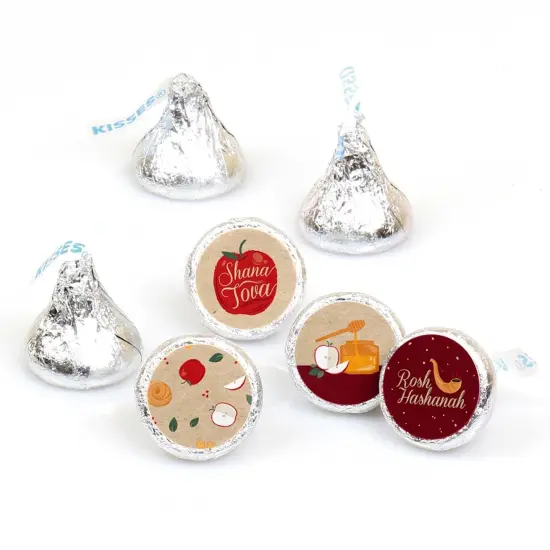 Big Dot of Happiness Rosh Hashanah - New Year Round Candy Sticker Favors - Labels Fits Chocolate Candy (1 sheet of 108) {1}
