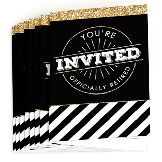 Big Dot of Happiness Happy Retirement - Fill In Retirement Party Invitations (8 count) {3}