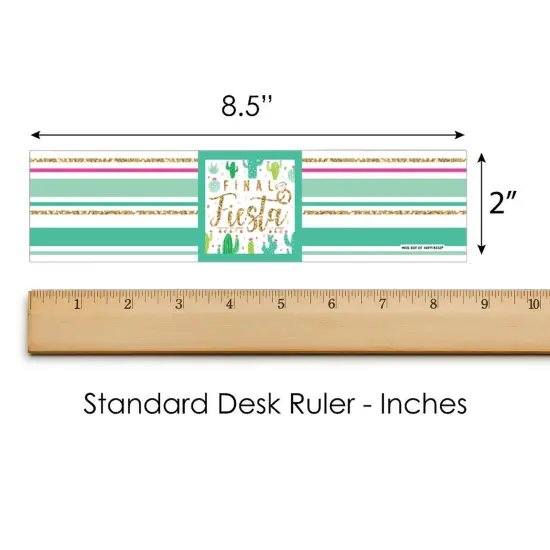 Big Dot of Happiness Final Fiesta - Last Fiesta Bachelorette Party Water Bottle Sticker Labels - Set of 20 {6}