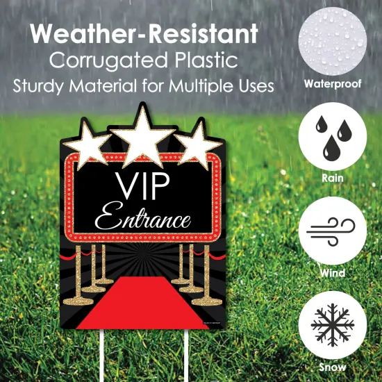 Big Dot of Happiness Red Carpet - Party Decorations - Movie Night Party Welcome Yard Sign {4}
