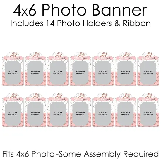 Big Dot of Happiness Bride Squad - DIY Rose Gold Bridal Shower or Bachelorette Party Decor - Picture Display - Photo Banner {6}