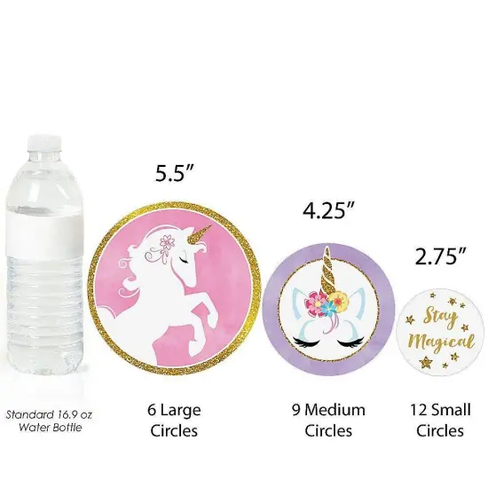 Big Dot of Happiness Rainbow Unicorn - Magical Unicorn Baby Shower or Birthday Party Giant Circle Confetti - Party D&eacute;cor - Large Confetti 27 Count {4}