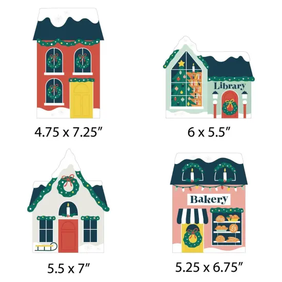 Big Dot of Happiness Christmas Village - Decorations DIY Holiday Winter Houses Essentials - Set of 20 {7}