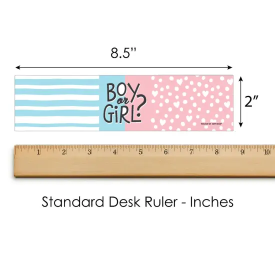 Big Dot of Happiness Baby Gender Reveal - Team Boy or Girl Party Water Bottle Sticker Labels - Set of 20 {6}