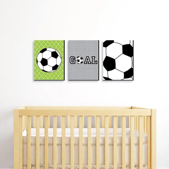 Big Dot of Happiness Goaaal - Soccer - Sports Themed Wall Art and Kids Room Decorations - Gift Ideas - 7.5 x 10 inches - Set of 3 Prints {3}