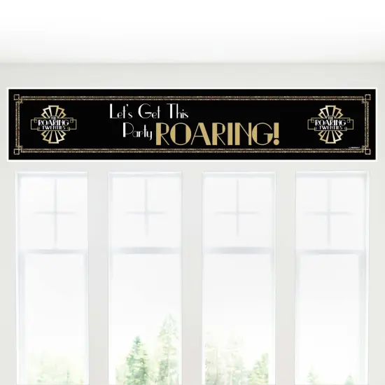 Big Dot of Happiness Roaring 20's - 1920s Art Deco Jazz Decorations Party Banner {6}