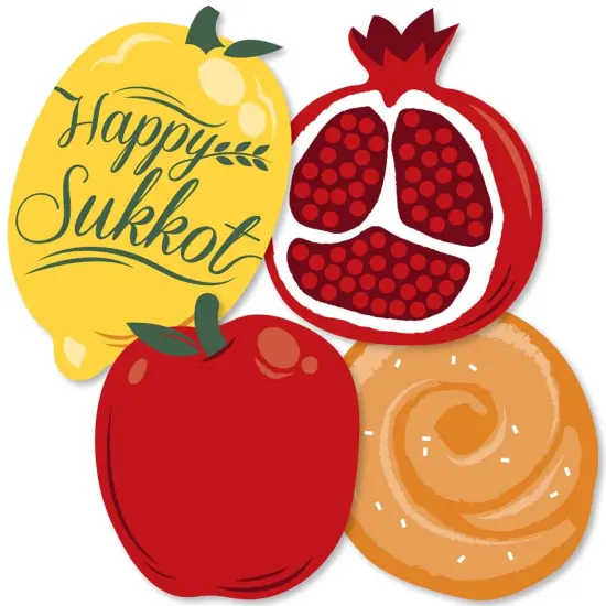 Big Dot of Happiness Sukkot - Apple, Pomegranate, Etrog, and Challah Decorations DIY Sukkah Essentials - Set of 20 {3}