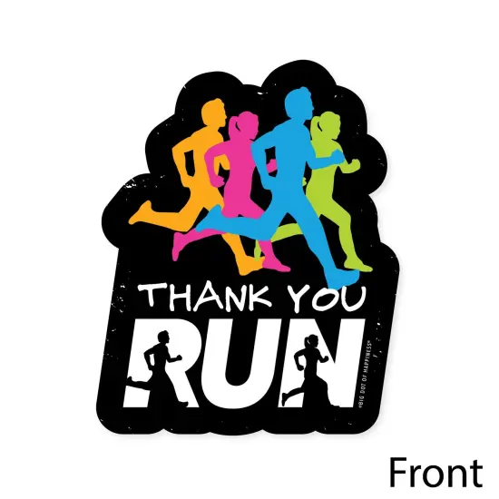 Big Dot of Happiness Set The Pace - Running - Shaped Thank You Cards - Track, Cross Country or Marathon Thank You Note Cards & Envelopes - Set of 12 {4}