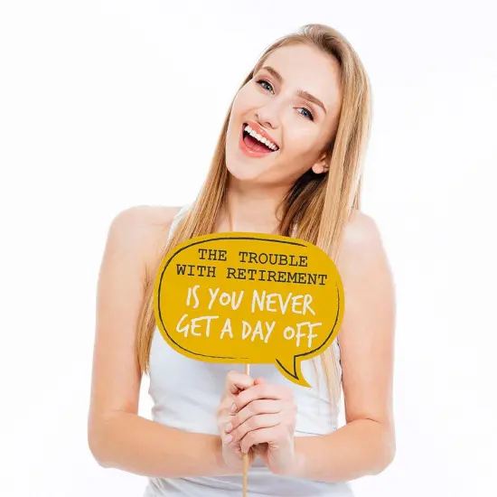 Big Dot of Happiness Funny Retirement - Party Photo Booth Props Kit - 10 Piece {3}