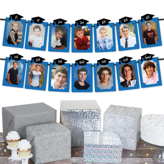 Big Dot of Happiness Blue Grad - Best is Yet to Come - DIY Royal Blue Graduation Party Decor - K-12 School Picture Display - Photo Banner {3}