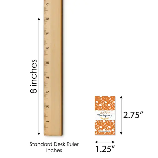 Big Dot of Happiness Happy Thanksgiving - Mini Candy Bar Wrapper Stickers - Fall Harvest Party Small Favors - 40 Count {6}