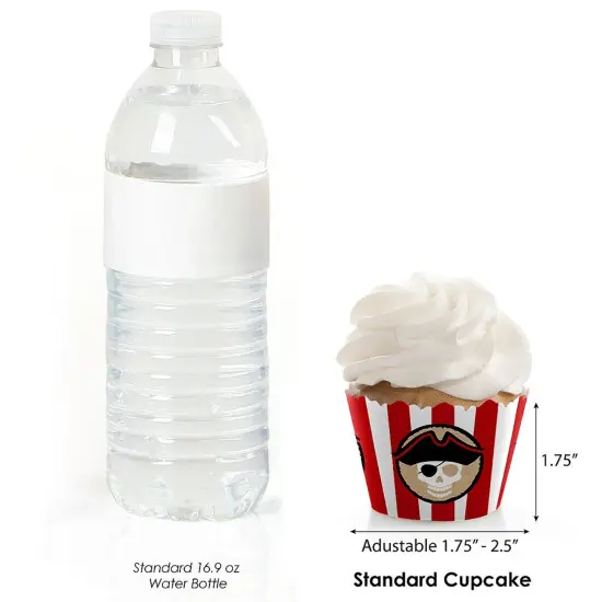 Big Dot of Happiness Beware of Pirates - Pirate Birthday Party Decorations - Party Cupcake Wrappers - Set of 12 {4}
