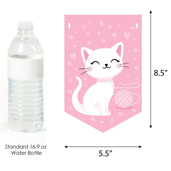 Big Dot of Happiness Purr-fect Kitty Cat - Kitten Meow Birthday Party Bunting Banner - Birthday Party Decorations - Happy Birthday {3}