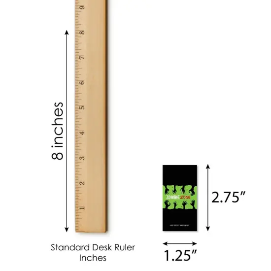 Big Dot of Happiness Zombie Zone - Mini Candy Bar Wrapper Stickers - Halloween or Birthday Zombie Crawl Party Small Favors - 40 Count {6}