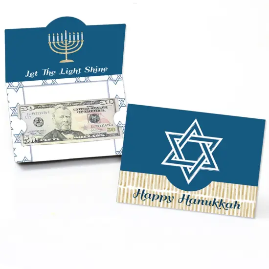 Big Dot of Happiness Happy Hanukkah - Chanukah Money and Gift Card Holders - Set of 8 {1}