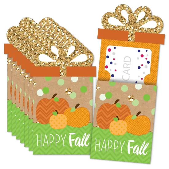 Big Dot of Happiness Pumpkin Patch - Fall, Halloween or Thanksgiving Party Money and Gift Card Sleeves - Nifty Gifty Card Holders - Set of 8 {1}