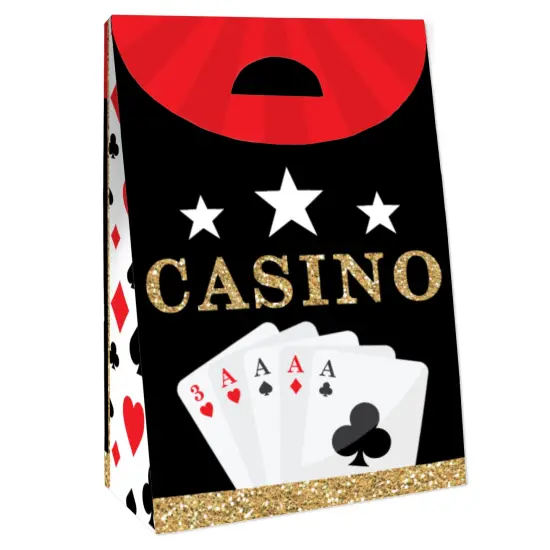 Big Dot of Happiness Las Vegas - Casino Gift Favor Bags - Party Goodie Boxes - Set of 12 {4}