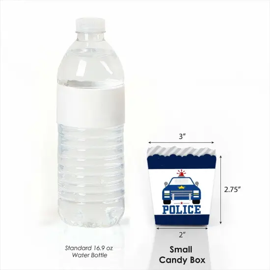 Big Dot of Happiness Calling All Units - Police - Party Mini Favor Boxes - Cop Birthday Party or Baby Shower Treat Candy Boxes - Set of 12 {3}