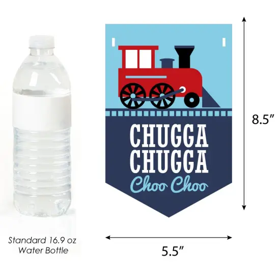 Big Dot of Happiness Railroad Party Crossing - Steam Train Baby Shower Bunting Banner - Party Decorations - Welcome Baby {3}