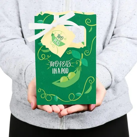 Big Dot of Happiness Double the Fun - Twins Two Peas in a Pod - Baby Shower or First Birthday Party Favor Boxes - Set of 12 {6}