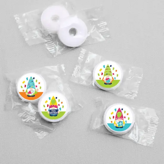 Big Dot of Happiness Gnome Birthday - Happy Birthday Party Round Candy Sticker Favors - Labels Fits Hershey&rsquo;s Kisses (1 sheet of 108) {4}