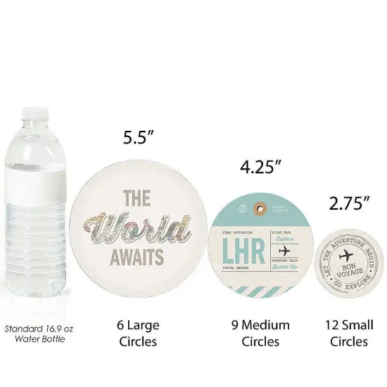 Big Dot of Happiness World Awaits - Travel Themed Party Giant Circle Confetti - Party Decorations - Large Confetti 27 Count {4}