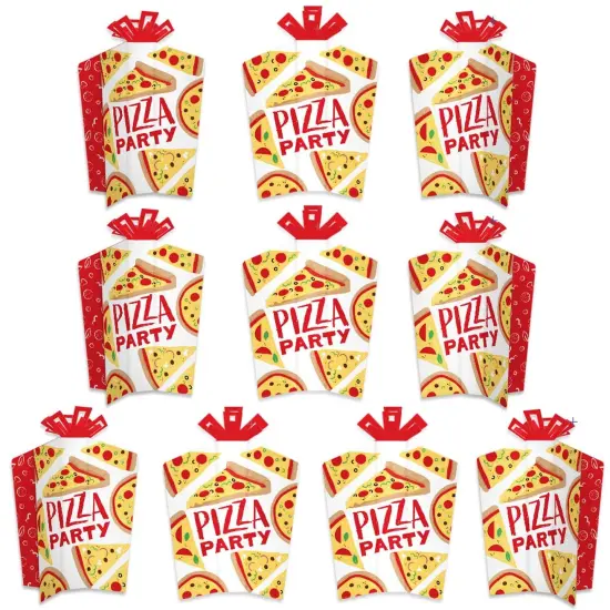 Big Dot of Happiness Pizza Party Time - Table Decorations - Baby Shower or Birthday Party Fold and Flare Centerpieces - 10 Count {1}