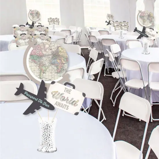 Big Dot of Happiness World Awaits - Travel Themed Party Centerpiece Sticks - Showstopper Table Toppers - 35 Pieces {3}