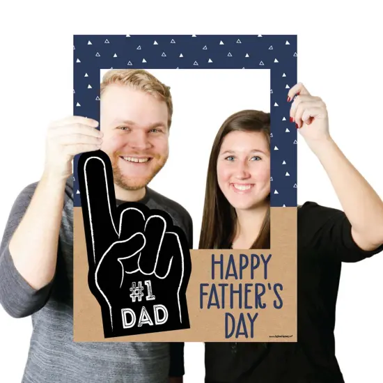 Big Dot of Happiness My Dad is Rad - Father's Day Selfie Photo Booth Picture Frame and Props - Printed on Sturdy Material {4}
