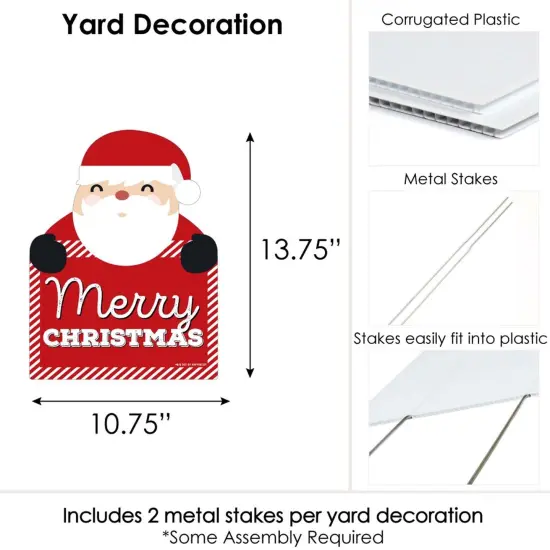 Big Dot of Happiness Jolly Santa Claus Merry Christmas - Outdoor Lawn Sign - Christmas Party Yard Sign - 1 Piece {7}