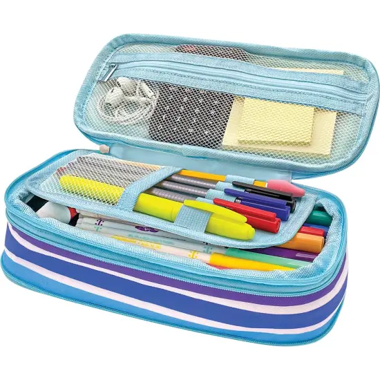Colorful Stripes Pencil Case, Pack of 3 {3}