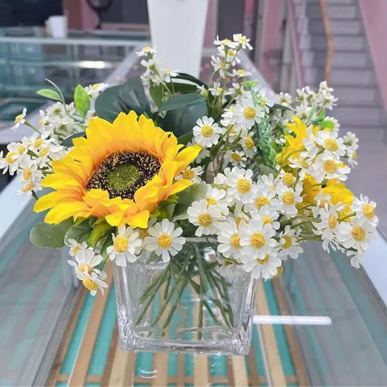 12Pcs Artificial Daisy Flowers Small Daisy Flowers, White Fake Daisies Wild Flowers for Party, Home, Wedding Decor {2}